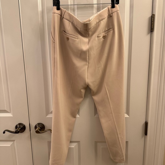 Theory Size 12 Women’s Creme Trousers - Picture 2 of 4